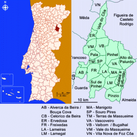 Concelho limitrofes concelho de Pinhel Mapa limitrofes concelho de Pinhel